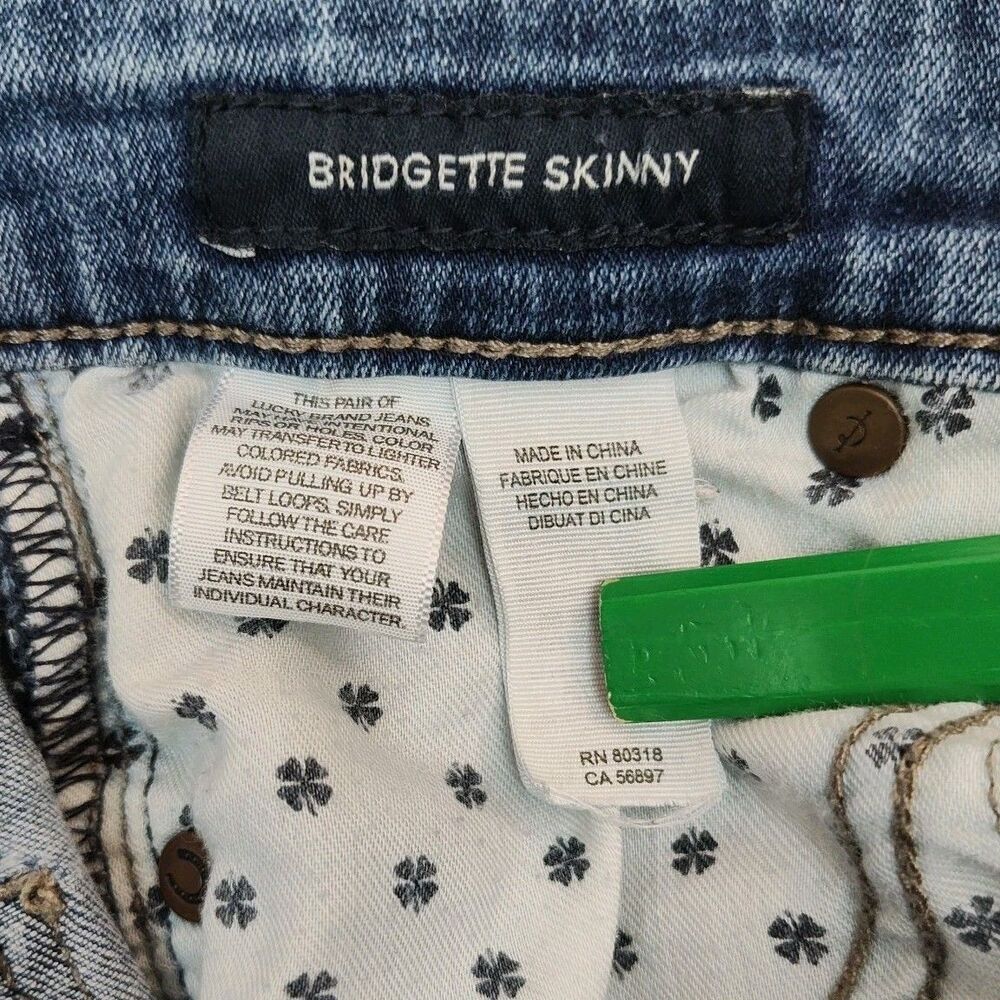Lucky Brand Bridgette Skinny Women's Ankle Jeans, Size 00/24, Distressed, Blue - Picture 12 of 14